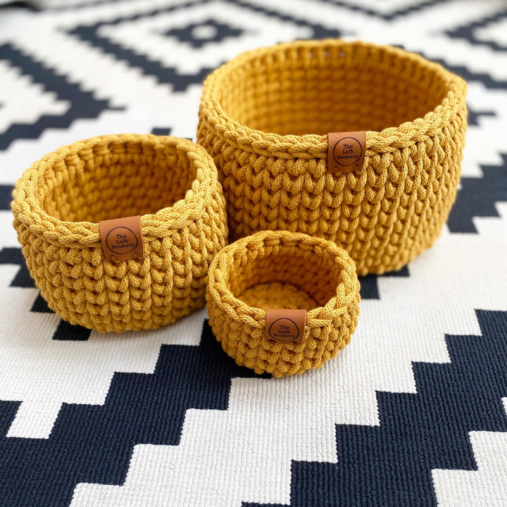 Crochet Basket Set of 3