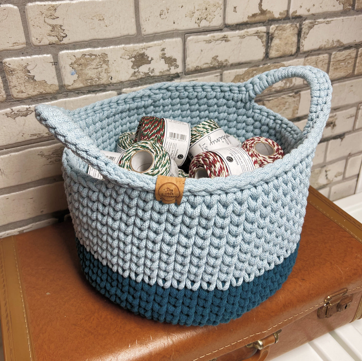 Two Tone Crochet Basket