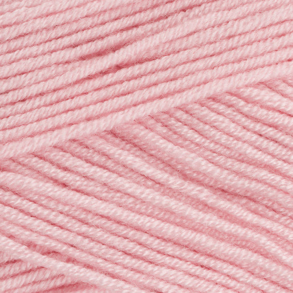 Close-up of pink yarn with visible texture