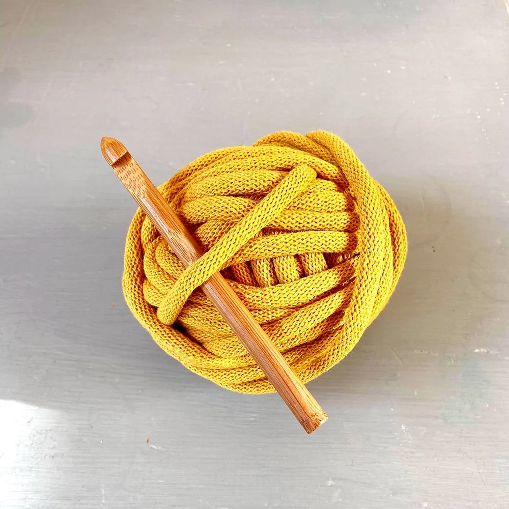 Bamboo Crochet Hook in Yarn Ball