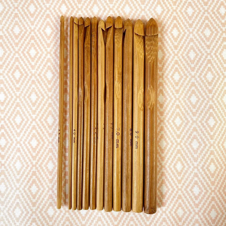 Bamboo Crochet Hooks 3mm - 10mm