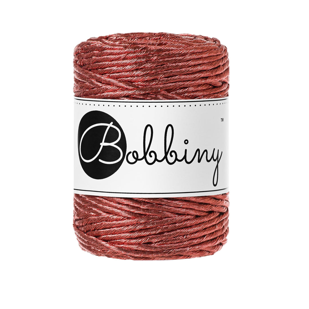 Copper Metallic Macrame Cord Bobbiny