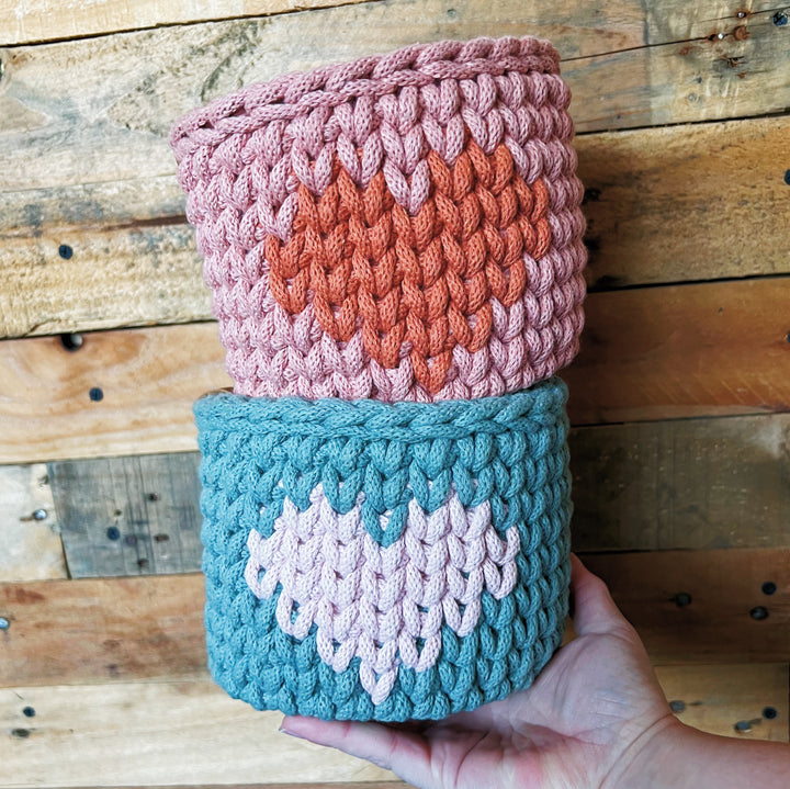 Heart Crochet Basket Pattern