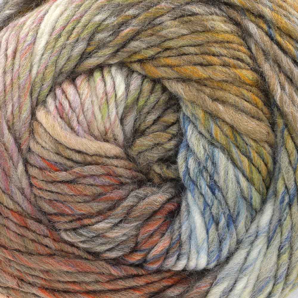 Close-up of a skein of multicolored yarn