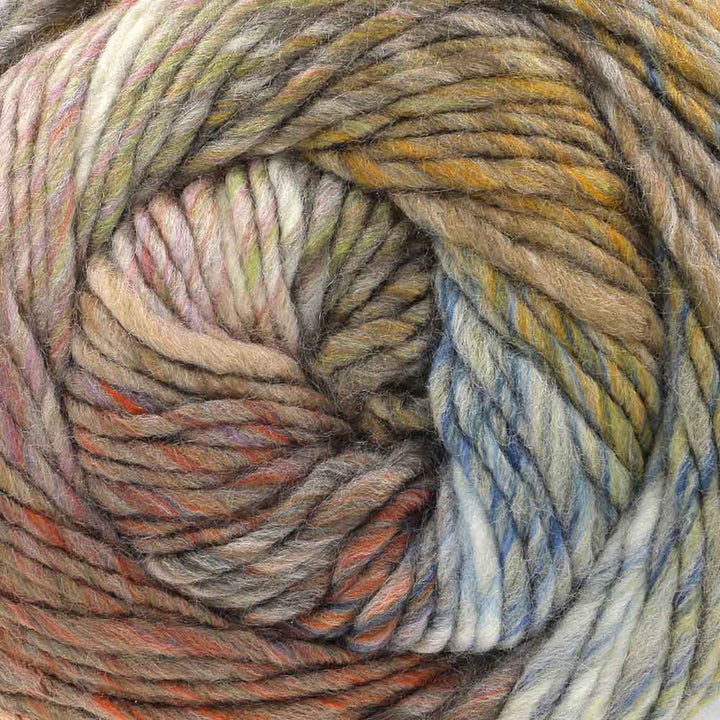 Close-up of a skein of multicolored yarn