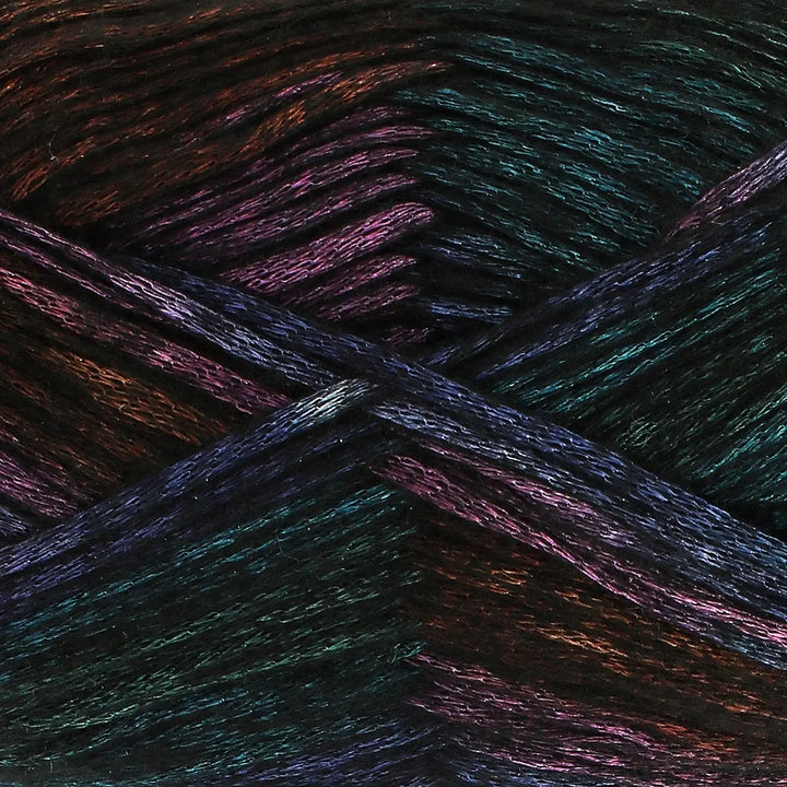 Close-up of multicolored yarn strands