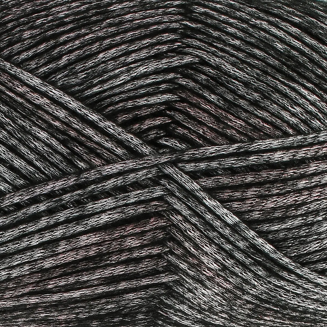 Close-up of black and gray yarn strands