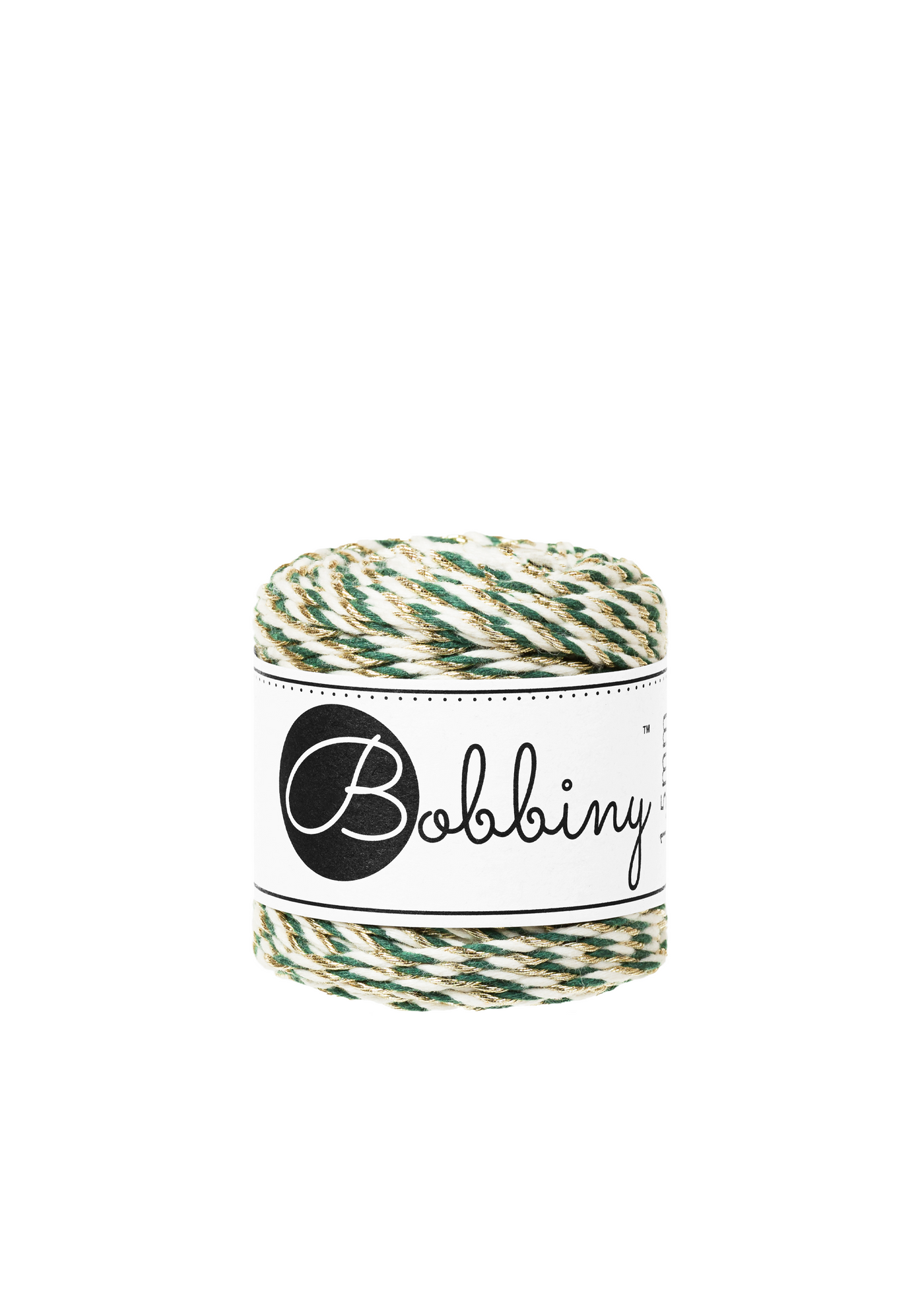 Holiday Green Bobbiny 1.5mm 3 Ply Macrame Cord