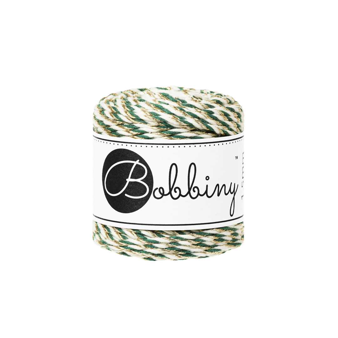 Holiday Green Macrame Cord Bobbiny