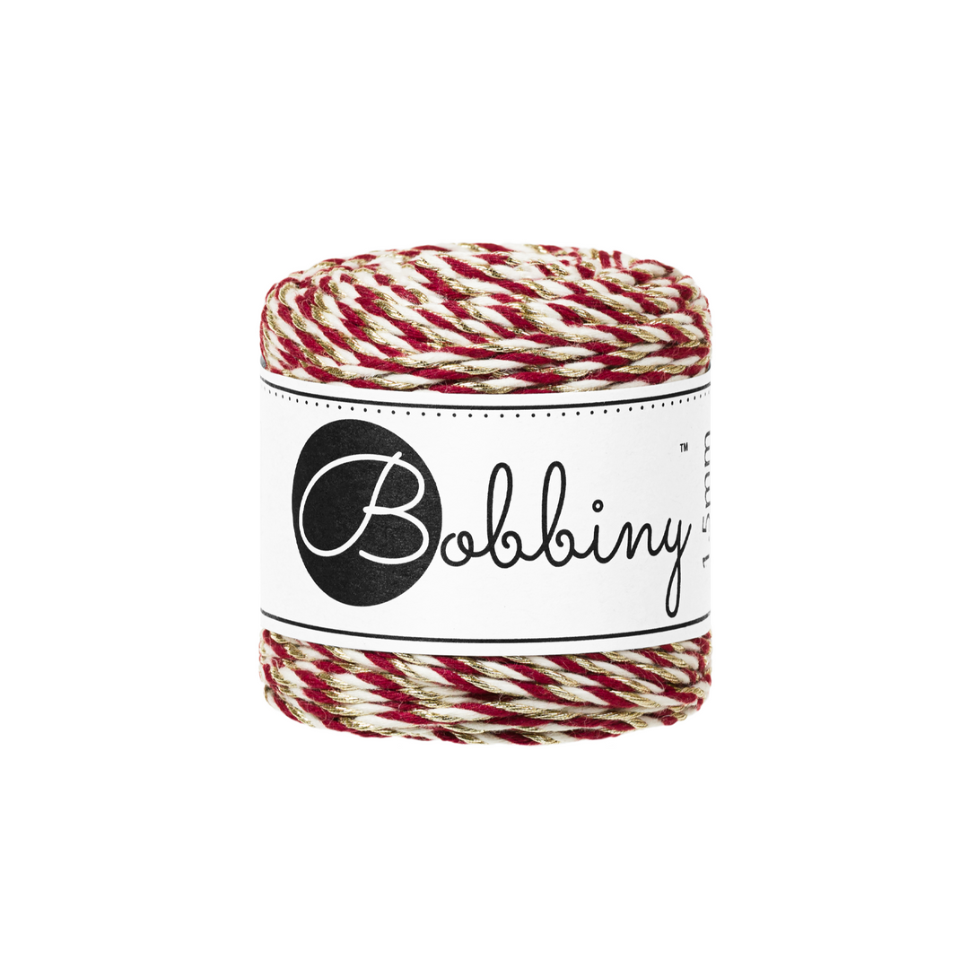Holiday Red Macrame Cord Bobbiny