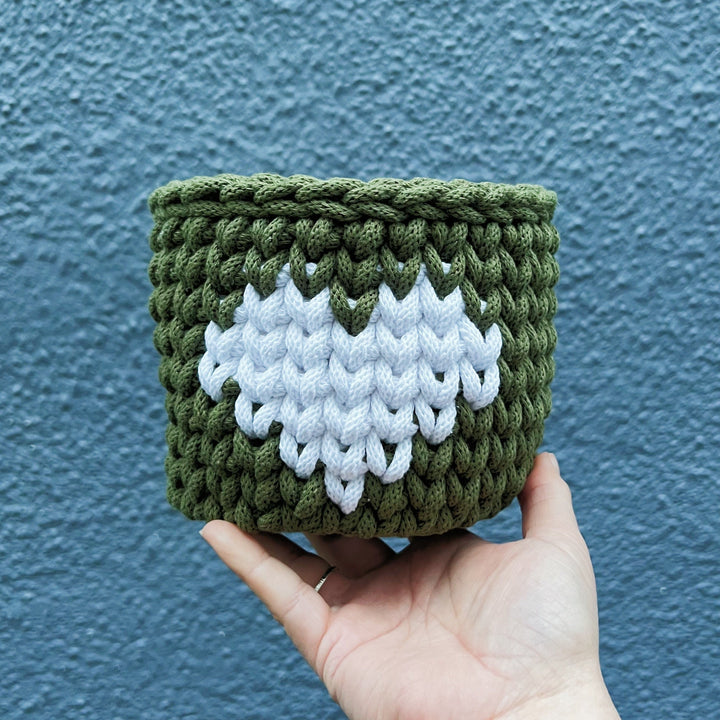 Heart Crochet Basket Pattern