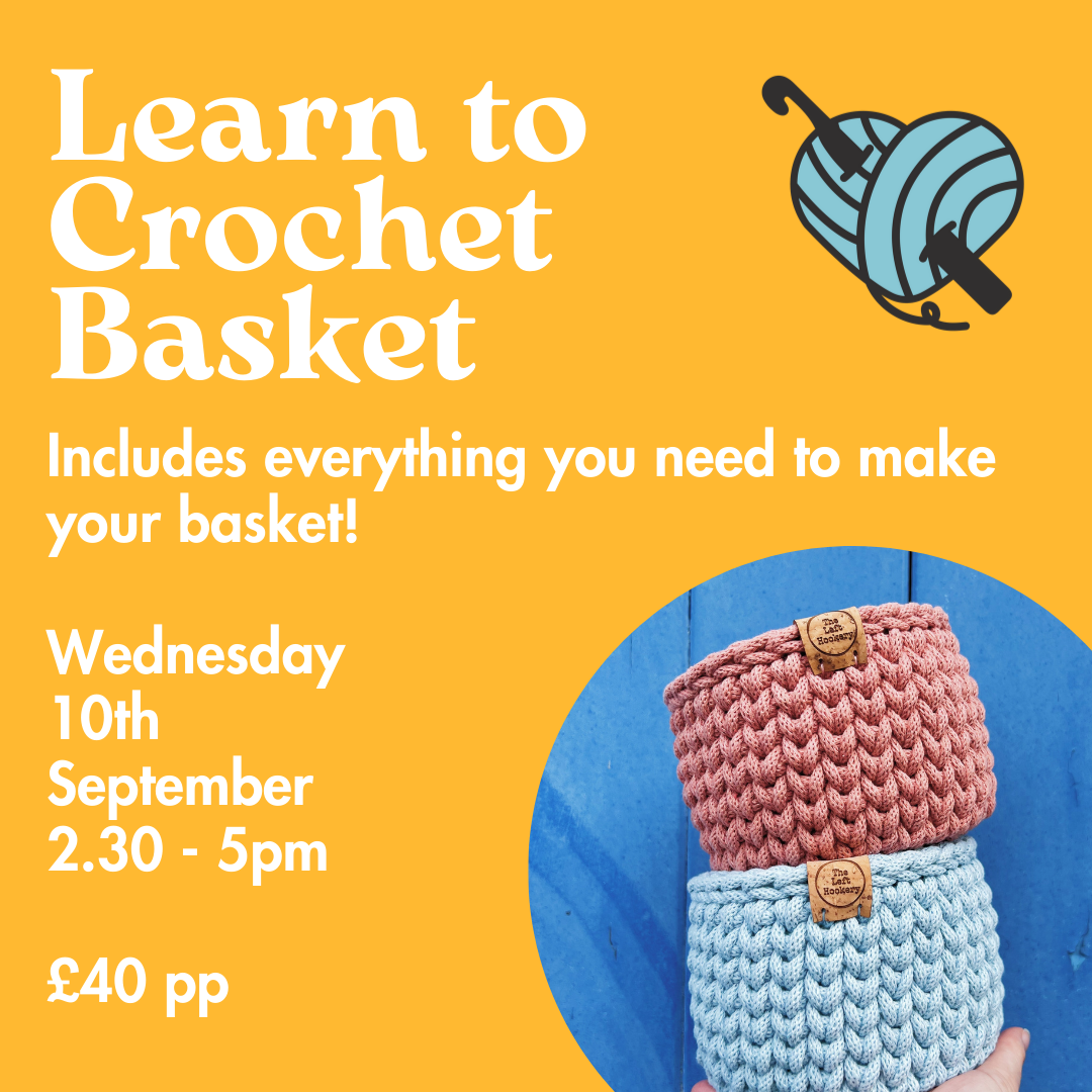 Learn to Crochet...Basket <p>Wednesday 10th September 2.30 - 5pm