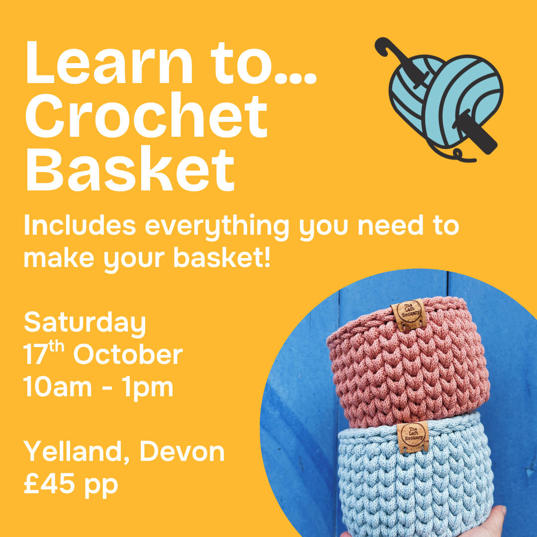Learn to Crochet...Basket <p>Saturday 17th October 10am - 1pm