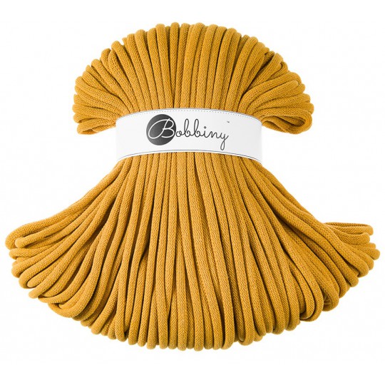 Mustard 9mm Bobbiny Crochet Cord Skein