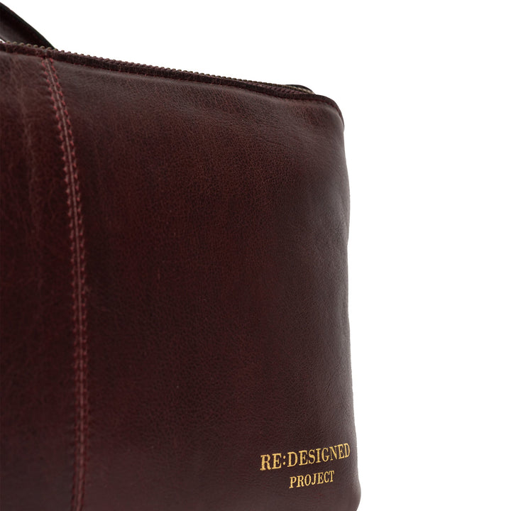 Dark Cherry  leather bag with &