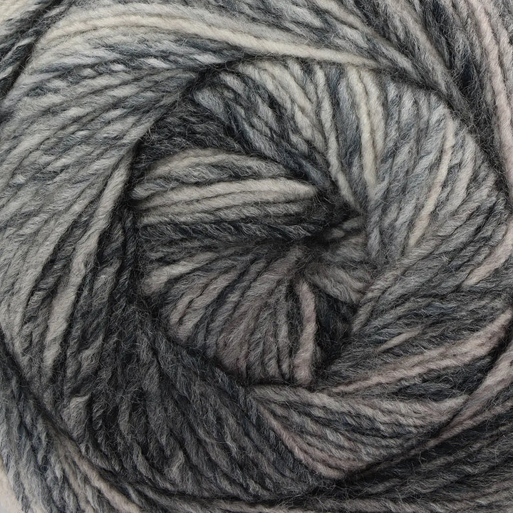 Close-up of a ball of gray yarn