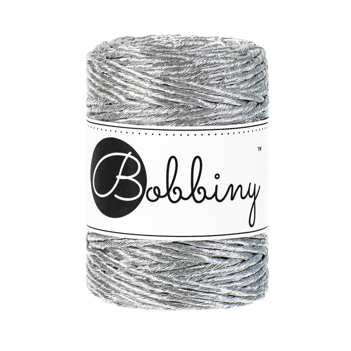 Silver  Metallic Macrame Cord Bobbiny