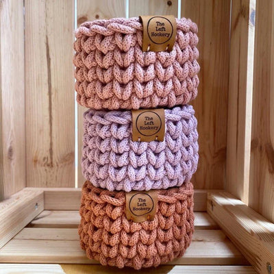 Tiny Crochet Basket Stack
