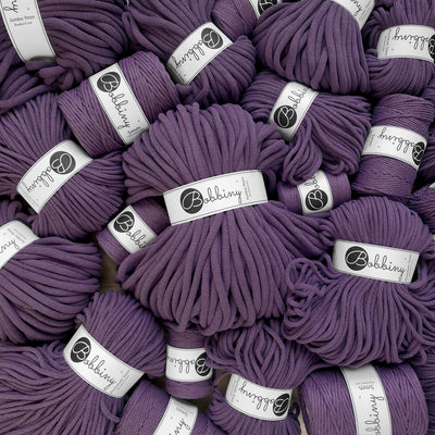 Violet Bobbiny 5mm Crochet Cord Skeins