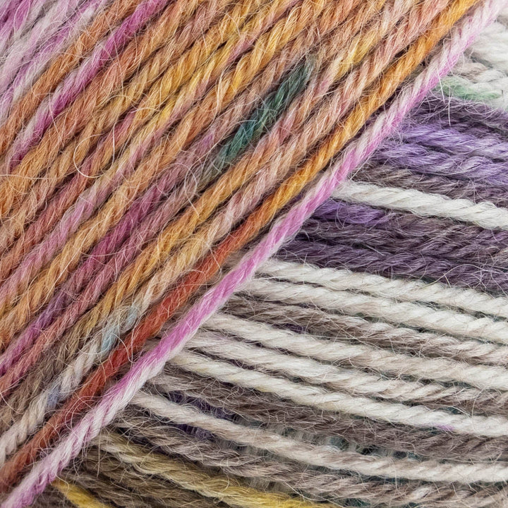 Close-up of multicolored yarn strands