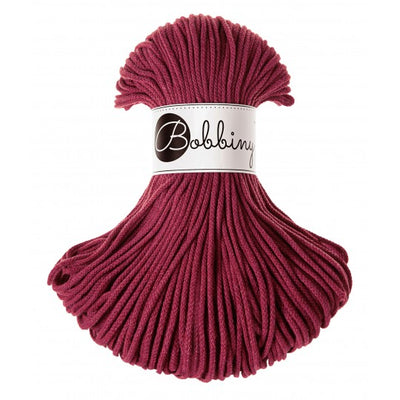 Wine Red 3mm Bobbiny Crochet Cord Skein