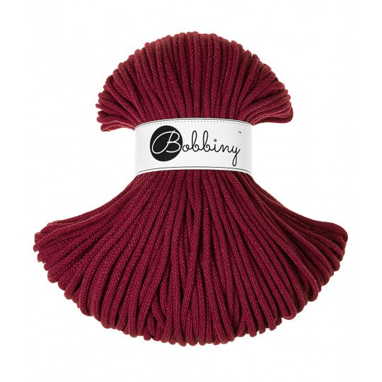 Wine Red 5mm Bobbiny Crochet Cord Skein