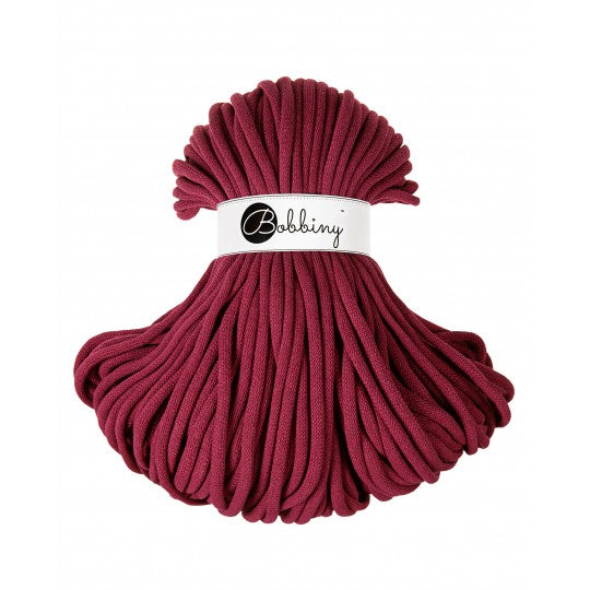 Wine Red 9mm Bobbiny Crochet Cord Skein