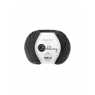 charcoal bobbiny friendly dk yarn ball
