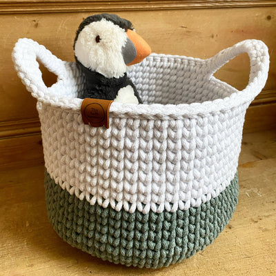 crochet toy basket