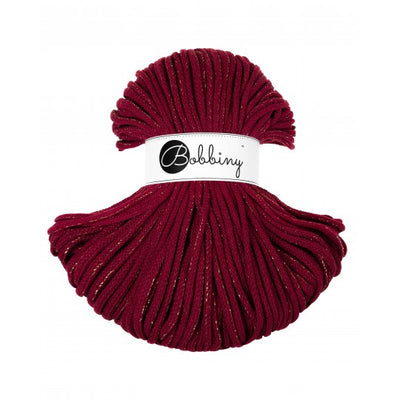 golden-wine-red bobbiny 5mm crochet cord