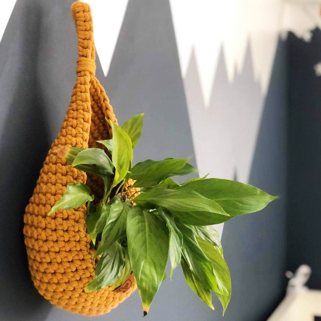 hanging crochet planter