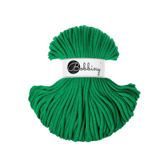 Green skein of yarn with &