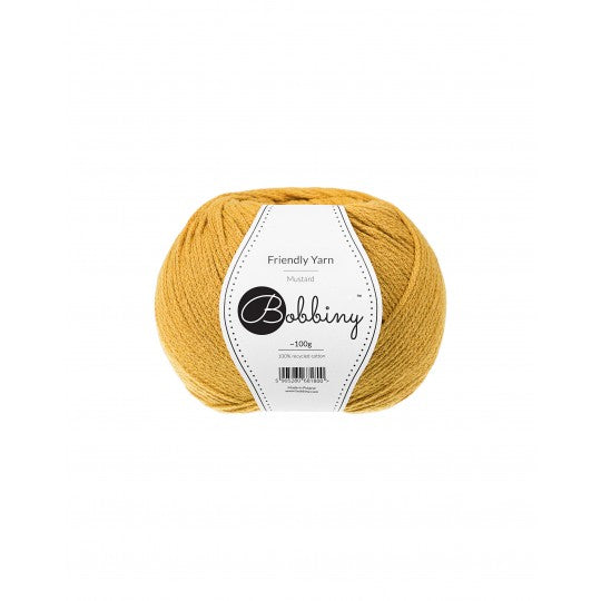 mustard bobbiny friendly dk yarn ball
