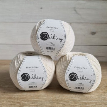 natural bobbiny friendly dk yarn balls