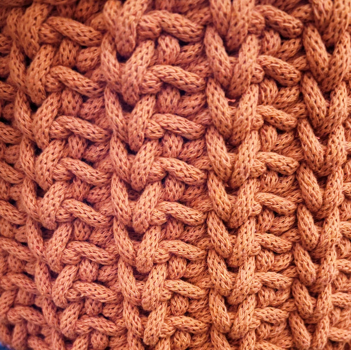 ribbed crochet basket