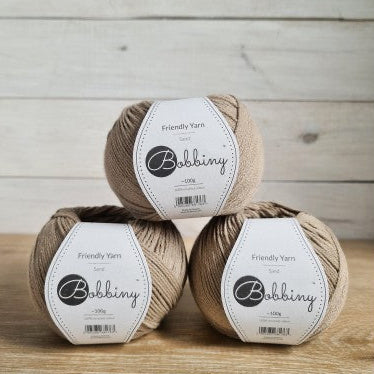 sand bobbiny friendly dk yarn balls