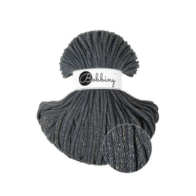 shiny-charcoal 5mm bobbiny braided cord