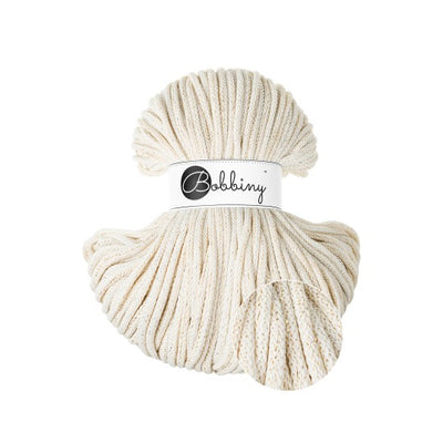 shiny-natural bobbiny 5mm braided cord