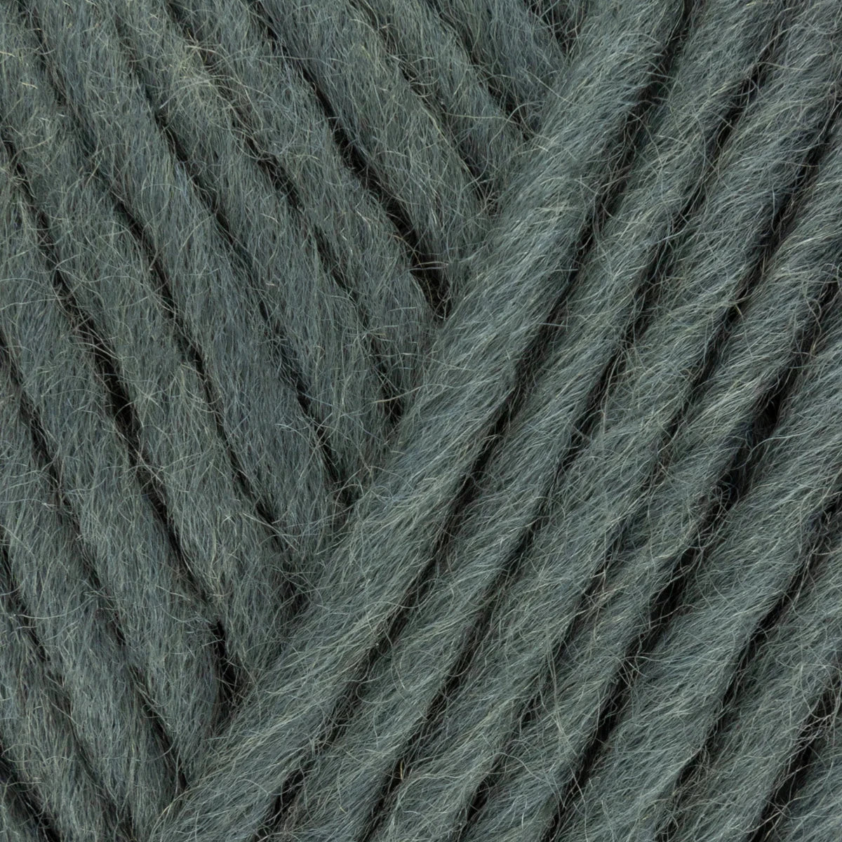 Close-up of gray yarn with a textured pattern