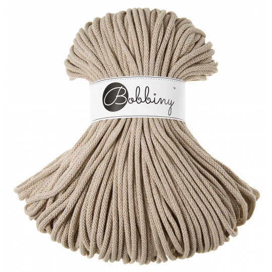 Beige 5mm Bobbiny Crochet Cord Skein