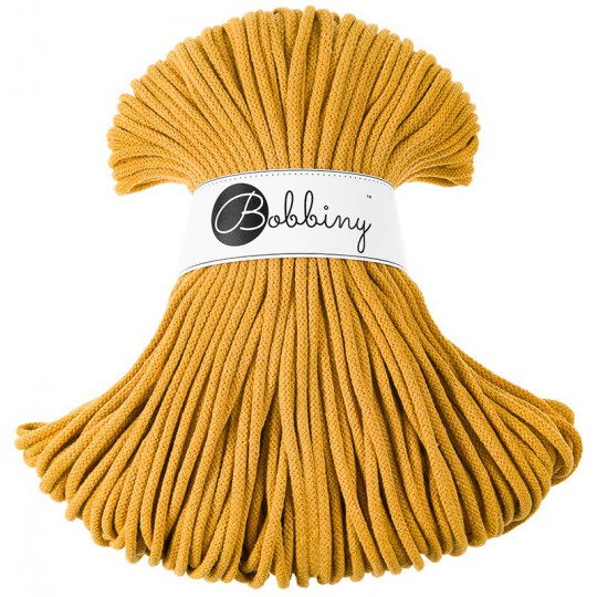 Mustard 5mm Bobbiny Crochet Cord Skein