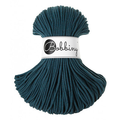 Peacock Blue 3mm Bobbiny Crochet Cord Skein