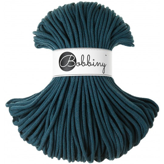Peacock Blue 5mm Bobbiny Crochet Cord Skein