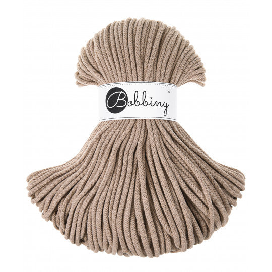 Sand 5mm Bobbiny Crochet Cord Skein