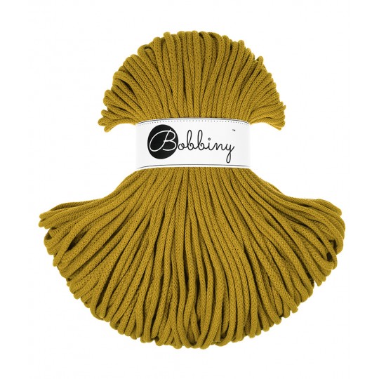Spicy Yellow 5mm Bobbiny Crochet Cord Skein