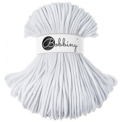 White 5mm Bobbiny Crochet Cord Skein